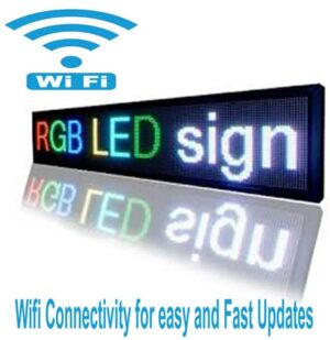Digital Led Sign Programmable Scrolling Text Messages 100x20cm 1 line wifi indoor