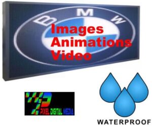 Led Digital Sign Programmable Scrolling Text Message Images Video 100cmx40cm Waterproof outdoor